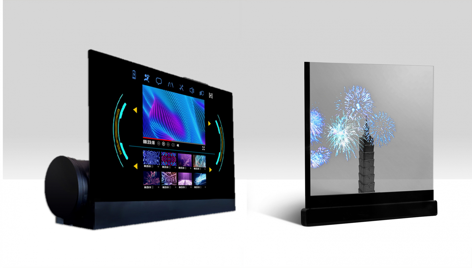 可捲式、折疊性、高透明